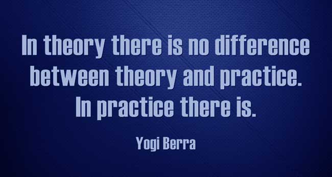 Difference between Theory and Practice